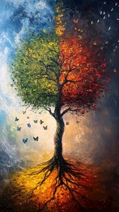 神秘梦幻的大树