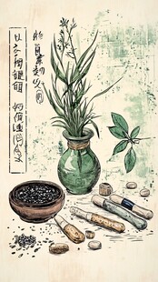 系列中药插画