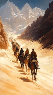 丝绸之路驼队