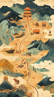 丝绸之路插画