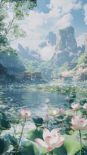 古风山水场景