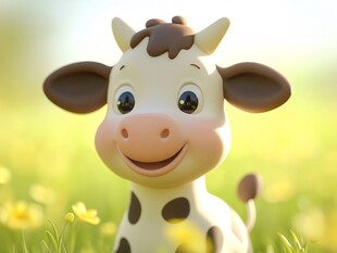 3d卡通牛