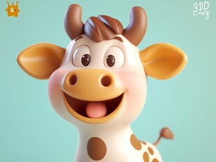 3d卡通牛