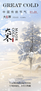 大寒节气海报