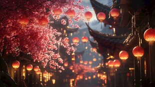 古风场景春暖花开