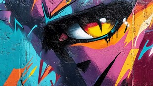 炫酷涂鸦背景墙