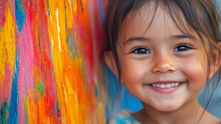 节日中的小女孩