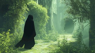 隐匿在阴影中的修女