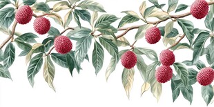 贵妃荔枝插画