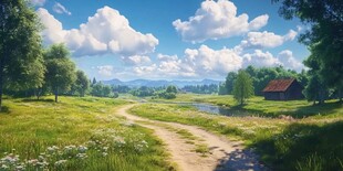 唯美农村场景