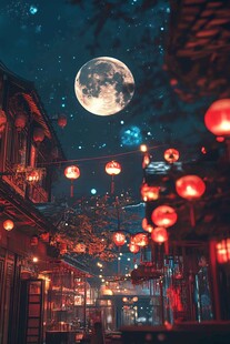 古风夜景