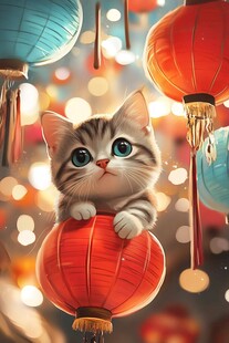 板绘灯笼