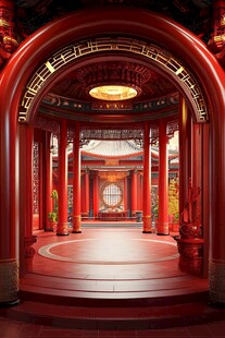 中式戏院戏台戏园剧场