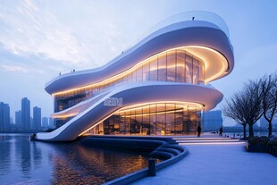 水波形状建筑