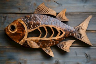 鱼木雕