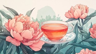 花茶插画设计