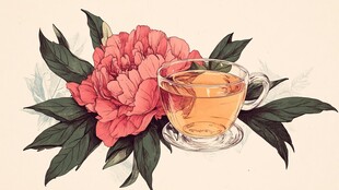 花茶插画设计