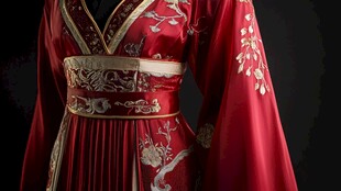 红色古代汉服