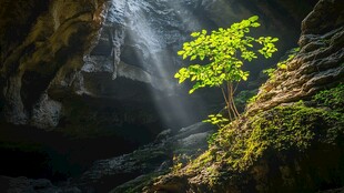 巴马百魔洞天坑桫椤树