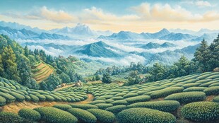 茶山油画