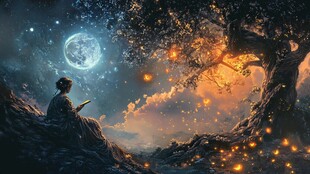 星月河幻想插画