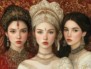 民族女孩原创插画