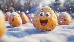 雪包雪馒头光影