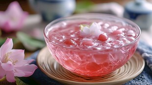 水信玄饼樱花果冻图片