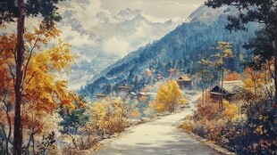 油画金秋