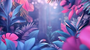 热带雨林花草树木背景