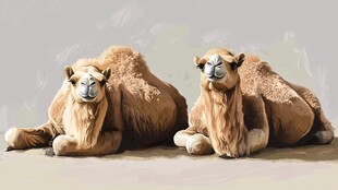 雄壮的动物插画