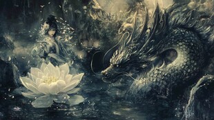 高清唯美双龙戏珠