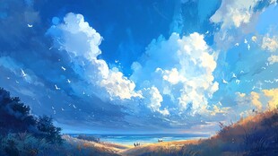 动漫海边