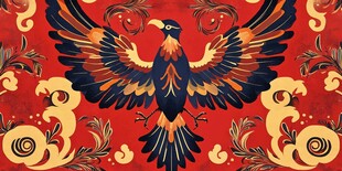 凤凰牡丹图案