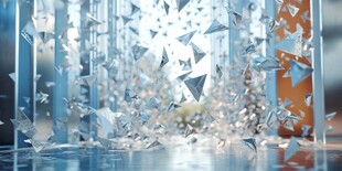 酷炫蓝水晶立体背景