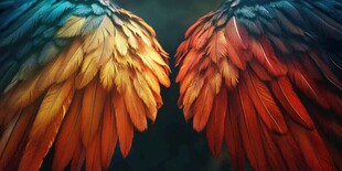 炫彩翅膀背景