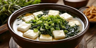 营养小豆腐菠菜豆腐汤