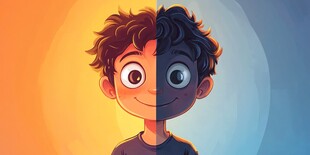 插画男孩扁平化