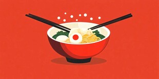 一碗面插画