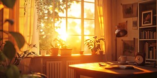 阳光植物窗台小绿植