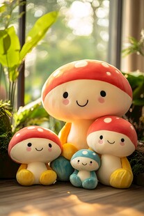 蘑菇人物玩偶