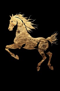 创意插画金属骏马