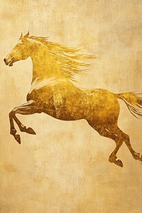 创意插画金属骏马