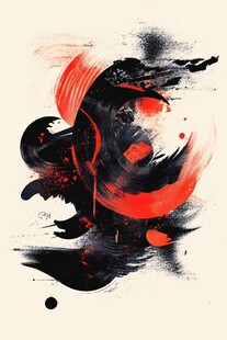 结合色块水墨元素