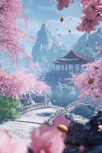 古风场景春暖花开