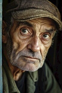 饱经沧桑的脸