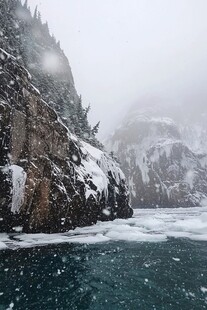 半月湾雪景