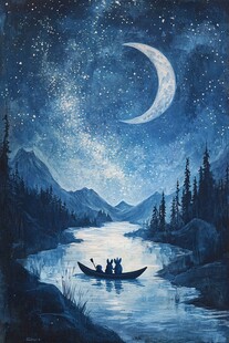 星月河幻想插画