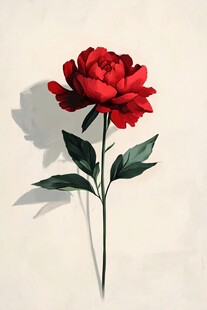 3d红色花