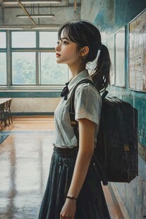 学院风jk少女